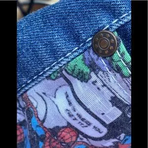 Marvel Denim Shorts with Comics Size 8 10